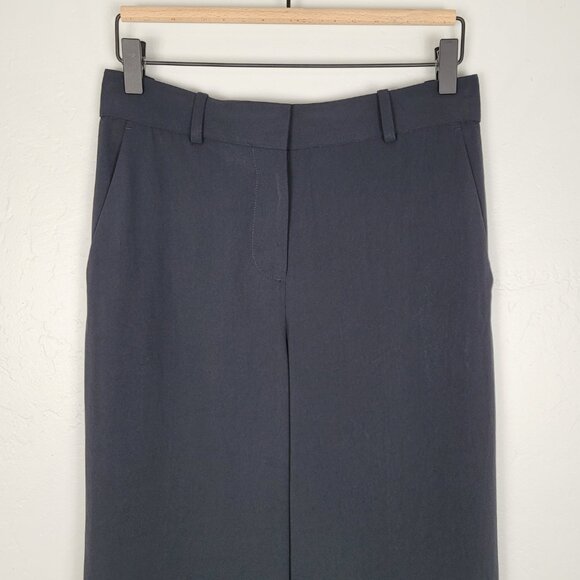 Everlane Wide Leg Pants Triacetate Trousers Full Lenght Black Size 00 - Picture 4 of 11